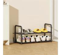 ZJEQZH Scarpiera Salvaspazio Slim Stretta e Alta - Portascarpe Piccola In Metallo 2/3/4/5 Ripiani - Organizer Componibile per Scarpe - Armadio Interno, Corridoio, Camera Da Letto e Ingresso(2 tier)
