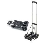 ZJFHEYUO Carrello a Mano Pieghevole per carichi Pesanti, Carrello Portatile per Bagagli, Spesa e Fai da Te, carriola compatta per Uso Domestico, Ufficio e Giardino, Resistente e l