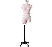 ZJFHEYUO Manichino Busto Corpo Abito manichino Sartoriale manichino Negozio Abbigliamento manichini Modello con Base in Metallo vetrina espositore, Nero