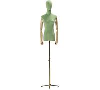 ZJFHEYUO Manichino Busto Manichino Corpo Manichino Sartoriale Femminile Busto Manichino per Sarti Testa Staccabile Adatto per Abbigliamento Gioielleria Mostra, Verde