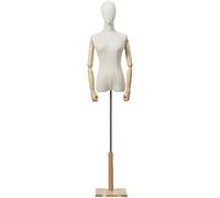 ZJFHEYUO Manichino Busto manichino Corpo Sartoriale manichino Negozio di Abbigliamento manichini Modello manichino Studenti manichino con Base in Legno vetrina espositore per Mat