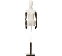 ZJFHEYUO Manichino Busto manichino Corpo Sartoriale manichino Negozio di Abbigliamento manichini Modello manichino Studenti manichino con Base in Legno vetrina espositore per Mat