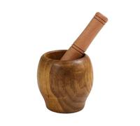 ZJFHEYUO Mortaio e pestello da Cucina, Barattolo per Aglio in Legno, Barattolo per Aglio, schiacciaaglio per Uso Domestico, schiacciaaglio Vecchio Stile, Set di pestelli, strument
