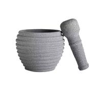 ZJFHEYUO Mortaio e pestello da Cucina in Pietra Blu, Mortaio in Pietra per Uso Domestico, grattugia, macina, spremiaglio, Set di pestelli per Aglio, Strumento per condire