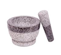 ZJFHEYUO Mortaio e pestello da Cucina, macina Aglio, Mortaio in Pietra per Uso Domestico, Set di pestelli per Aglio, utensile per condire