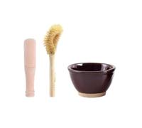 ZJFHEYUO Mortaio e pestello da Cucina, Mortaio in Pietra Vecchio Stile, Mortaio per macinare, pestello per Aglio, Set di pestelli in Ceramica per Uso Domestico, Strumento per cond