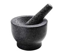 ZJFHEYUO Mortaio e pestello, Mortaio e pestello in Granito, macina in Pietra, macina Manuale in Marmo Vintage per spezie, condimenti, Aglio