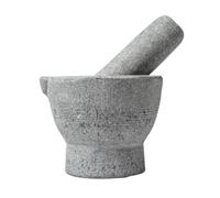 ZJFHEYUO Mortaio e pestello Mortaio in Pietra da Cucina Pestello per Aglio Spremiaglio Mortaio con Bocca Macina in Pietra Set di pestelli Utensile per condire