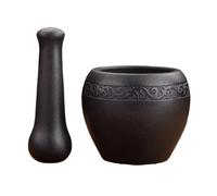 ZJFHEYUO Mortaio e pestello, pestello per Aglio da Cucina, macinacaffè Manuale, Mortaio per Aglio Domestico, Barattolo per pestare Vecchio Stile, Set di pestelli, utensile per co