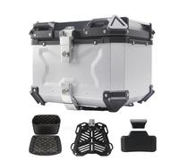 ZJFJMBD Bauletto Posteriore Impermeabile per Moto in Alluminio con Serratura di Sicurezza - Bauletto per Moto Durevole con Accessori per Moto