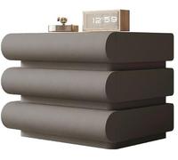 ZJGFCB Comodino a LED, comodino moderno con 2 cassetti, tavolino per camera da letto, soggiorno, comodino, design curvo (dimensioni: 50 x 40 x 50 cm, colore: C)