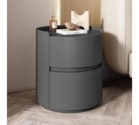 ZJGFCB Comodino rotondo, comodino in legno per camera da letto, comodino esterno in pelle, comodino, comodino, tavolini per soggiorno, cassettiera, tavolino da letto (dimensioni: 40 x 40 x 50 cm