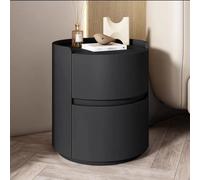 ZJGFCB Comodino rotondo, comodino in legno per camera da letto, comodino esterno in pelle, comodino, comodino, tavolini per soggiorno, cassettiera, tavolino da letto (dimensioni: 40 x 40 x 50 cm