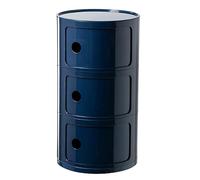 ZJGFCB Comodino rotondo con cassetti, piccolo comodino con deposito, armadio tondo con porta scorrevole, tavolino moderno, tavolo da comodino in plastica cassa per soggiorno camera da letto bagno