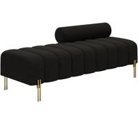 ZJGFCB Panca moderna a due posti, divano ottomano trapuntato a canale, divano con gambe dorate schienale regolabile, divano a 2 posti per soggiorno corridoio (dimensioni: 80 cm, colore: A)