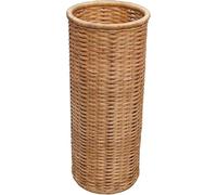 ZJGFCB Portaombrelli in bambù e rattan multifunzionale | Uso in corridoio e ingresso, grande capacità, contenitore per tappetino da yoga, cilindro in metallo e legno