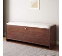 ZJGFCB Scarpiera in legno con 2 cassetti ribaltabili, panca da ingresso con struttura in legno massello, moderna scarpiera organizer con seduta imbottita per camera da letto e corridoio (dimensioni