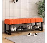 ZJGFCB Scarpiera in velluto con seduta imbottita, 2 ripiani, per ingresso e camera da letto, ottomana salvaspazio (dimensioni: 100 x 32 x 45 cm, colore: C)