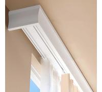 Doppio sistema di binario per tenda con mantovana per soggiorno camera da letto, montaggio a soffitto tre in uno in lega nano silenzio binari per tende, lunghezza personalizzata (dimensioni: 170 cm