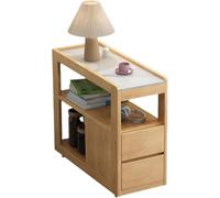 ZJGFCB Tavolino con ruote, comodino in legno, tavolino da caffè con ripiano aperto per soggiorno, camera da letto, cucina (colore: A)