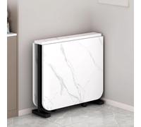 ZJGFCB Tavolo da pranzo pieghevole, tavolo da pranzo pieghevole mobile, tavolo da cucina rettangolare con foglie a goccia, per piccoli spazi per sala da pranzo e cucina (dimensioni: 100 cm)