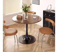 ZJGFCB Tavolo da pranzo rotondo da 50/60/70/80/90 cm, con piano in MDF, piccolo tavolo da cucina moderno per sala da pranzo, grande per 4-6 persone, tavolo per il tempo libero, tavolo da soggiorno