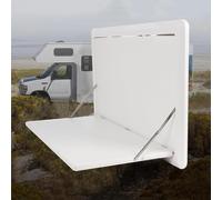 ZJGFCB Tavolo esterno pieghevole per camper, tavoli da parete a ribalta, tavolo Dinette per camper, 80 cm di lunghezza x 45 cm di larghezza, carico di 25 kg, per camper, roulotte (colore: senza luci)
