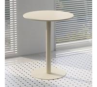 ZJHAHJY Tavolo da Pub Rotondo con Base in Metallo, Tavolo da Bar Alto per Cocktail e bancone, Tavolo da bistrot per Interni/Esterni per Sala da Pranzo e Bar (D40xH62cm (D15,7xH24,4in), Color Crema)