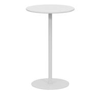 ZJHAHJY Tavolo da Pub Rotondo con Base in Metallo, Tavolo da Bar Alto per Cocktail e bancone, Tavolo da bistrot per Interni/Esterni per Sala da Pranzo e Bar (D48xH72cm (D18,9xH28,3in), Bianco)