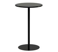 ZJHAHJY Tavolo da Pub Rotondo con Base in Metallo, Tavolo da Bar Alto per Cocktail e bancone, Tavolo da bistrot per Interni/Esterni per Sala da Pranzo e Bar (D48xH72cm (D18,9xH28,3in), Nero)