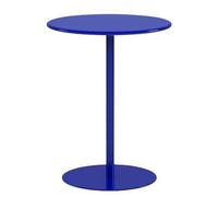 ZJHAHJY Tavolo da Pub Rotondo con Base in Metallo, Tavolo da Cocktail Alto e da Bar, Tavolo da bistrot per Interni/Esterni per Sala da Pranzo e Bar (D48xH72cm (D18,9xH28,3in), Blu)