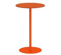 ZJHAHJY Tavolo da Pub Rotondo con Base in Metallo, Tavolo da Cocktail Alto e da Bar, Tavolo da bistrot per Interni/Esterni per Sala da Pranzo e Bar (D48xH72cm (D18,9xH28,3in), Arancione Opaco)