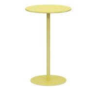 ZJHAHJY Tavolo da Pub Rotondo con Base in Metallo, Tavolo da Cocktail Alto e da Bar, Tavolo da bistrot per Interni/Esterni per Sala da Pranzo e Bar (D48xH72cm (D18,9xH28,3in), Giallo Opaco)