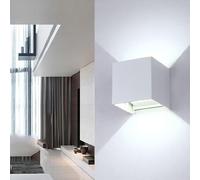 ZJHESXV Applique Lampada da Parete Esterno LED Cubo 20W Doppia Luce Bidirezionale 2000Lumen Giardino Cortile Garage (Bianco Luce Fredda)