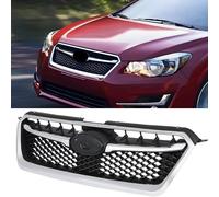 ZJHESXV Griglia Superiore paraurti Anteriore Adatta per Subaru Impreza Sedan/Wagon 2012 2013 2014 2015 2016 Ricambi Griglie cromate Accessori Argento e Nero