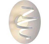 ZJHESXV Lampada da Parete Interno Moderno LED 16W Applique da Parete in Metallo Spirale, Lampada Muro Decorative per Camera da Letto Soggiorno Corridoio Scale Ufficio (Bianco, 4500K)