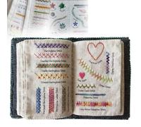 ZJHESXV Libro dei Punti, Mini Creative Mini Cucile, Libro di Stitch Fai da Te, Stitch Sample Book con Nome di Ricamo, Libro di Ricami, Libri da Cucire per Principianti per Adulti #A