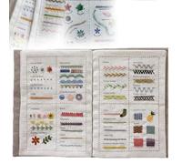 ZJHESXV Libro dei Punti, Mini Creative Mini Cucile, Libro di Stitch Fai da Te, Stitch Sample Book con Nome di Ricamo, Libro di Ricami, Libri da Cucire per Principianti per Adulti #B