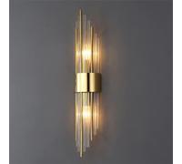 ZJHESXV Moderna Lampada da Parete per Ambienti abitativi, lampade da Parete in Cristallo di vanità, Luce LED di Lusso, Camera da Letto, Hotel, Lampada da Comodino, corridoio, vialetto (Oro)