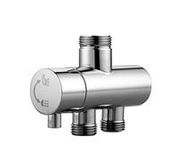 ZJHLE Deviatore per Doccia Rubinetto per Doccia a 3 Vie Deviatore a 2 funzioni Rubinetto per valvola per Miscelatore Doccia Corpo in Ottone Cromato, TL8414