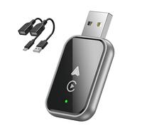 ZJHRTN Adattatore CarPlay Wireless per Renault Kwid E Tech 2022 2023, Plug & Play, Connessione Automatica Rapida, Convertitore CarPlay Wireless 2 in 1, Glossy