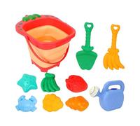 zjhukfmc Giochi Sabbia Per Bambini - Set Paletta Spiaggia con Secchiello Pieghevole - Attrezzi per Scavo Bambini Giocattoli da Esterno Giardino e Attività All'aperto per Ragazzi e Ragazze