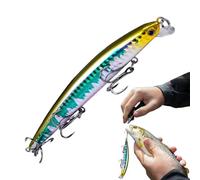 zjhukfmc Jerk Bait Esca da Pesca | Esca Difficile Realistica Anti-Shock | Esca che scorre Jerk Bait - per fiumi Laghi mare serbatoi profondi Acqua salata
