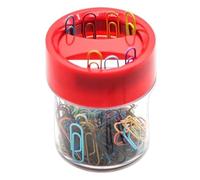 zjhukfmc Porta Clip Organizzatore,Porta Clip con Coperchio Magnetico - Contenitore per Articoli di Cancelleria da Scrivania con 100 Fermagli per Uso in Casa e Scuola per Album File Diario e Planner