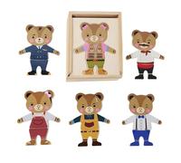 zjhukfmc Puzzle da indossare con orso, per ordinare giocattoli educativi, per ragazze e bambini 3 anni, per feste di compleanno, casa, scuola