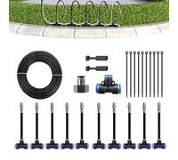 zjhukfmc, Sistema di irrigazione da giardino tutto intorno con attacchi rapidi, Soluzione automatica a risparmio d'acqua regolabile per pentole giardino terrazza aiuole rialzate balcone