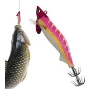 zjhukfmc Squid Jig - Esca da realistica che si al buio, jig per pesci d'acqua salata, per lanciare acqua dalla barca, sul fiume, dal ponte, nel lago, in laghetto, per principianti