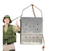 zjhukfmc Supporto per esche | Posizione fissa per esche di base - Facile attivazione del posizionamento del mangime leggero porta scatola per pesce gatto fiume stagno acqua