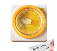 zjhukfmc Timer Da Cucina | Promemoria Meccanica Magnetica Silenziatore Di 60 Minuti - Timer Visuale per Cucina - per Cucinare Lavare Scuola Casa Educazione Fridge Sport Insegnante