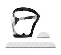 zjhukfmc Visiera Protettiva Per Viso Intero In policarbonato Con 10 Filtri,maschera Integrale Protettiva Viso Da Lavoro, Visiera Trasparente Antipolvere E Antiappannamento Con Elemento Filtro